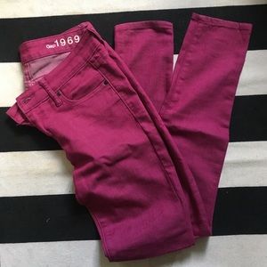 COPY - Fuchsia soft denim jeans with pockets